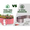 image:imagePlant amp Plot Galvanized Raised Garden Beds Outdoor  421 ft 2Pack Planter Raised Beds for Gardening Vegetables Flowers  Large Metal Garden Box White  Patented ToolFree DesignPink