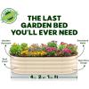 image:imagePlant amp Plot Galvanized Raised Garden Beds Outdoor  421 ft 2Pack Planter Raised Beds for Gardening Vegetables Flowers  Large Metal Garden Box White  Patented ToolFree DesignWhite