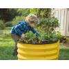 image:imagePlant amp Plot Galvanized Raised Garden Beds Outdoor  421 ft Planter Raised Beds for Gardening Vegetables Flowers  Large Metal Garden Box Dark Wood GrainYellow