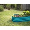 image:imagePlant amp Plot Galvanized Raised Garden Beds Outdoor  421 ft Planter Raised Beds for Gardening Vegetables Flowers  Large Metal Garden Box Dark Wood GrainTurquoise
