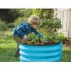image:imagePlant amp Plot Galvanized Raised Garden Beds Outdoor  421 ft Planter Raised Beds for Gardening Vegetables Flowers  Large Metal Garden Box Dark Wood GrainTeal