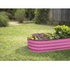 image:imagePlant amp Plot Galvanized Raised Garden Beds Outdoor  421 ft Planter Raised Beds for Gardening Vegetables Flowers  Large Metal Garden Box Dark Wood GrainPink