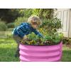 image:imagePlant amp Plot Galvanized Raised Garden Beds Outdoor  421 ft Planter Raised Beds for Gardening Vegetables Flowers  Large Metal Garden Box Dark Wood GrainPink