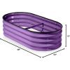 image:imagePlant amp Plot Galvanized Raised Garden Beds Outdoor  421 ft Planter Raised Beds for Gardening Vegetables Flowers  Large Metal Garden Box Dark Wood GrainPurple