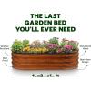 image:imagePlant amp Plot Galvanized Raised Garden Beds Outdoor  421 ft Planter Raised Beds for Gardening Vegetables Flowers  Large Metal Garden Box Dark Wood GrainDark Wood Grain