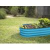 image:imagePlant amp Plot Galvanized Raised Garden Beds Outdoor  421 ft Planter Raised Beds for Gardening Vegetables Flowers  Large Metal Garden Box Dark Wood GrainTeal