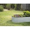 image:imagePlant amp Plot Galvanized Raised Garden Beds Outdoor  421 ft Planter Raised Beds for Gardening Vegetables Flowers  Large Metal Garden Box White Wood Grain