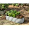 image:imagePlant amp Plot Galvanized Raised Garden Beds Outdoor  421 ft Planter Raised Beds for Gardening Vegetables Flowers  Large Metal Garden Box White Wood Grain