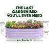 image:imagePlant amp Plot Galvanized Raised Garden Beds Outdoor  421 ft Planter Raised Beds for Gardening Vegetables Flowers Teal  Large Metal Garden BoxLavender