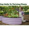 image:imagePlant amp Plot Galvanized Raised Garden Beds Outdoor  421 ft Planter Raised Beds for Gardening Vegetables Flowers Teal  Large Metal Garden BoxLavender