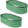 image:imagePlant amp Plot Galvanized Raised Garden Beds Outdoor  421 ft Planter Raised Beds for Gardening Vegetables Flowers Teal  Large Metal Garden BoxLight Green