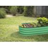 image:imagePlant amp Plot Galvanized Raised Garden Beds Outdoor  421 ft Planter Raised Beds for Gardening Vegetables Flowers Teal  Large Metal Garden BoxLight Green