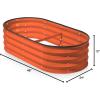image:imagePlant amp Plot Galvanized Raised Garden Beds Outdoor  421 ft Planter Raised Beds for Gardening Vegetables Flowers Teal  Large Metal Garden BoxOrange