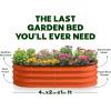 image:imagePlant amp Plot Galvanized Raised Garden Beds Outdoor  421 ft Planter Raised Beds for Gardening Vegetables Flowers Teal  Large Metal Garden BoxOrange