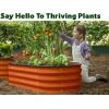 image:imagePlant amp Plot Galvanized Raised Garden Beds Outdoor  421 ft Planter Raised Beds for Gardening Vegetables Flowers Teal  Large Metal Garden BoxOrange