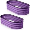 image:imagePlant amp Plot Galvanized Raised Garden Beds Outdoor  421 ft Planter Raised Beds for Gardening Vegetables Flowers Teal  Large Metal Garden BoxPurple