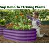 image:imagePlant amp Plot Galvanized Raised Garden Beds Outdoor  421 ft Planter Raised Beds for Gardening Vegetables Flowers Teal  Large Metal Garden BoxPurple