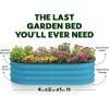 image:imagePlant amp Plot Galvanized Raised Garden Beds Outdoor  421 ft Planter Raised Beds for Gardening Vegetables Flowers Teal  Large Metal Garden BoxTeal
