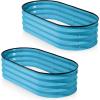 image:imagePlant amp Plot Galvanized Raised Garden Beds Outdoor  421 ft Planter Raised Beds for Gardening Vegetables Flowers Teal  Large Metal Garden BoxTeal