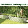 image:imagePlant amp Plot Galvanized Raised Garden Beds Outdoor  422 ft Planter Raised Beds for Gardening Vegetables Flowers  Large Metal Garden Box Black  Patented ToolFree DesignSilver