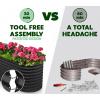 image:imagePlant amp Plot Galvanized Raised Garden Beds Outdoor  422 ft Planter Raised Beds for Gardening Vegetables Flowers  Large Metal Garden Box Black  Patented ToolFree DesignBlack