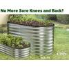 image:imagePlant amp Plot Galvanized Raised Garden Beds Outdoor  422 ft Planter Raised Beds for Gardening Vegetables Flowers  Large Metal Garden Box Black  Patented ToolFree DesignSilver