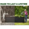 image:imagePlant amp Plot Galvanized Raised Garden Beds Outdoor  422 ft Planter Raised Beds for Gardening Vegetables Flowers  Large Metal Garden Box Black  Patented ToolFree DesignBlack