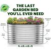 image:imagePlant amp Plot Galvanized Raised Garden Beds Outdoor  422 ft Planter Raised Beds for Gardening Vegetables Flowers  Large Metal Garden Box Black  Patented ToolFree DesignSilver