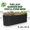 image:imagePlant amp Plot Galvanized Raised Garden Beds Outdoor  422 ft Planter Raised Beds for Gardening Vegetables Flowers  Large Metal Garden Box Black  Patented ToolFree DesignBlack