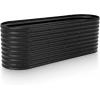 image:imagePlant amp Plot Galvanized Raised Garden Beds Outdoor  422 ft Planter Raised Beds for Gardening Vegetables Flowers  Large Metal Garden Box Black  Patented ToolFree DesignBlack