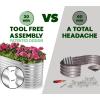 image:imagePlant amp Plot Galvanized Raised Garden Beds Outdoor  422 ft Planter Raised Beds for Gardening Vegetables Flowers  Large Metal Garden Box Black  Patented ToolFree DesignSilver