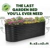 image:imagePlant amp Plot Galvanized Raised Garden Beds Outdoor  422 ft Planter Raised Beds for Gardening Vegetables Flowers  Large Metal Garden Box Black  Patented ToolFree DesignBlack