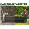 image:imagePlant amp Plot Galvanized Raised Garden Beds Outdoor  422 ft Planter Raised Beds for Gardening Vegetables Flowers  Large Metal Garden Box Black  Patented ToolFree DesignBlack