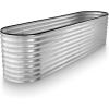 image:imagePlant amp Plot Galvanized Raised Garden Beds Outdoor  422 ft Planter Raised Beds for Gardening Vegetables Flowers  Large Metal Garden Box Black  Patented ToolFree DesignSilver