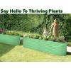 image:imagePlant amp Plot Galvanized Raised Garden Beds Outdoor  422 ft Planter Raised Beds for Gardening Vegetables Flowers  Large Metal Garden Box Black  Patented ToolFree DesignLight Green