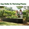 image:imagePlant amp Plot Galvanized Raised Garden Beds Outdoor  821 ft Planter Raised Beds for Gardening Vegetables Flowers  Large Metal Garden Box Black  Patented ToolFree DesignBlack