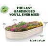 image:imagePlant amp Plot Galvanized Raised Garden Beds Outdoor  841 ft Planter Raised Beds for Gardening Vegetables Flowers  Large Metal Garden Box  Patented ToolFree Design GrayWhite