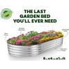 image:imagePlant amp Plot Galvanized Raised Garden Beds Outdoor  841 ft Planter Raised Beds for Gardening Vegetables Flowers  Large Metal Garden Box  Patented ToolFree Design GraySilver