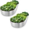 image:imagePlant amp Plot Galvanized Raised Garden Beds Outdoor  841 ft Planter Raised Beds for Gardening Vegetables Flowers  Large Metal Garden Box  Patented ToolFree Design GraySilver