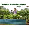 image:imagePlant amp Plot Galvanized Raised Garden Beds Outdoor  841 ft Planter Raised Beds for Gardening Vegetables Flowers  Large Metal Garden Box  Patented ToolFree Design GrayTurquoise