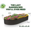 image:imagePlant amp Plot Galvanized Raised Garden Beds Outdoor  841 ft Planter Raised Beds for Gardening Vegetables Flowers  Large Metal Garden Box  Patented ToolFree Design GrayBlack