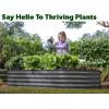 image:imagePlant amp Plot Galvanized Raised Garden Beds Outdoor  841 ft Planter Raised Beds for Gardening Vegetables Flowers  Large Metal Garden Box  Patented ToolFree Design GrayGray