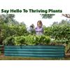 image:imagePlant amp Plot Galvanized Raised Garden Beds Outdoor  841 ft Planter Raised Beds for Gardening Vegetables Flowers  Large Metal Garden Box  Patented ToolFree Design GrayTurquoise