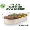 image:imagePlant amp Plot Galvanized Raised Garden Beds Outdoor  841 ft Planter Raised Beds for Gardening Vegetables Flowers  Large Metal Garden Box  Patented ToolFree Design GrayWhite