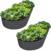 image:imagePlant amp Plot Galvanized Raised Garden Beds Outdoor  841 ft Planter Raised Beds for Gardening Vegetables Flowers  Large Metal Garden Box  Patented ToolFree Design GrayGray