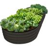 image:imagePlant amp Plot Galvanized Raised Garden Beds Outdoor  841 ft Planter Raised Beds for Gardening Vegetables Flowers  Large Metal Garden Box  Patented ToolFree Design GrayBlack