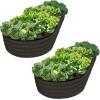 image:imagePlant amp Plot Galvanized Raised Garden Beds Outdoor  841 ft Planter Raised Beds for Gardening Vegetables Flowers  Large Metal Garden Box  Patented ToolFree Design GrayBlack