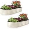 image:imagePlant amp Plot Galvanized Raised Garden Beds Outdoor  841 ft Planter Raised Beds for Gardening Vegetables Flowers  Large Metal Garden Box  Patented ToolFree Design GrayWhite