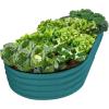 image:imagePlant amp Plot Galvanized Raised Garden Beds Outdoor  841 ft Planter Raised Beds for Gardening Vegetables Flowers  Large Metal Garden Box  Patented ToolFree Design GrayTurquoise