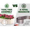 image:imagePlant amp Plot Galvanized Raised Garden Beds Outdoor  841 ft Planter Raised Beds for Gardening Vegetables Flowers  Large Metal Garden Box  Patented ToolFree Design GrayWhite
